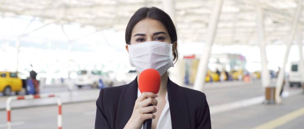 jornalista em meio à pandemia